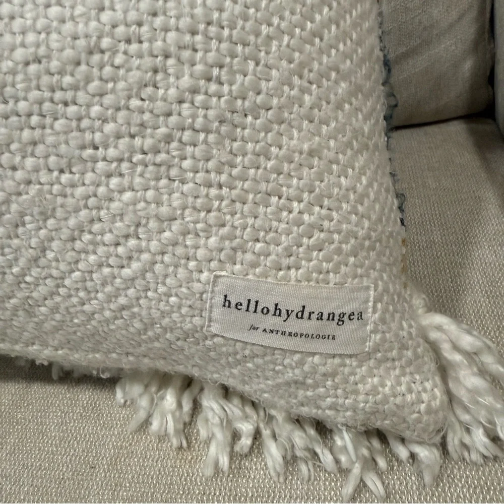 Hello Hydrangea Anthropologie Scalloped Knit Lumbar Throw Pillow
